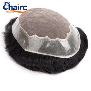 Protesi Capillare Ipoallergenica per Uomo 100% Capelli Umani Delicata sulla Pelle Traspirante per Cuoio Capelluto Sensibile - Product Image 4