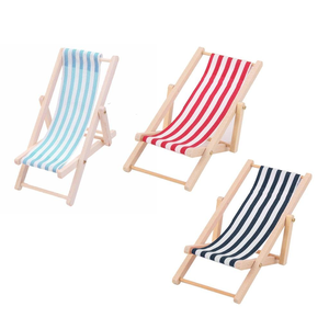 Chaises longues de plage pliantes en bois personnalisables avec logo imprimé en gros - Product Image 1