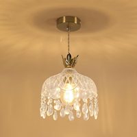 Lampe suspendue moderne à motif floral, luminaire suspendu créatif en cristal avec hauteur réglable, plafonnier doré avec douille E27