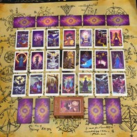 Cartes de tarot Angel authentiques, en papier, avec boîte gaufrée or, 7 x 12 pouces, édition anglaise originale