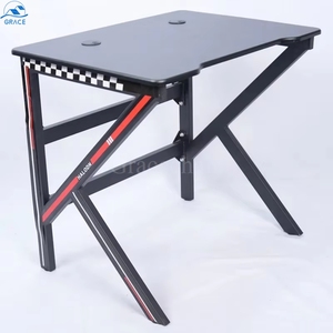 Bán buôn 2025 trực tiếp nhà máy Stylish kim loại chân bàn máy tính với Durable MDF Top mẫu miễn phí chơi game bảng phong cách thời trang - Product Image 2