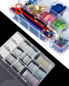 15 Grid Large Plastic Storage Organizer Box mit verstellbaren Trennwänden für Kreuz stich Stickerei Floss Schmuck Craft Container