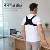 Correcteur de posture ultra léger et réglable avec tissu respirant, discret sous les vêtements, pour une meilleure posture du haut du dos