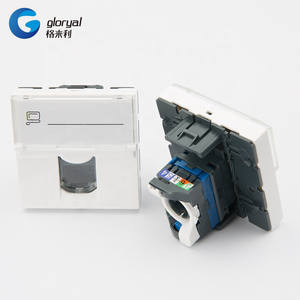 Connecteur Keystone Legrand de type français UTP RJ45 cat.5e ou cat.6 45x45mm - Product Image 2