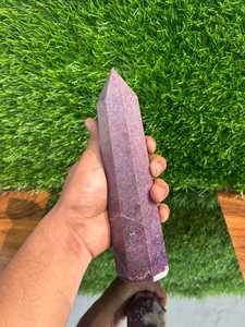 Varita de torre de cristal de rubí amatista Natural grande tallada a mano, equilibrio de Chakra curativo energético Feng Shui tradicional hecho a mano para - Product Image 5