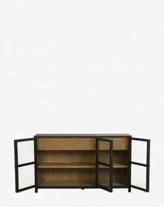 Meuble de rangement mural simple en bois massif de style américain haut de gamme pour vaisselle, idéal pour salon ou meuble TV d'hôtel - Product Image 5