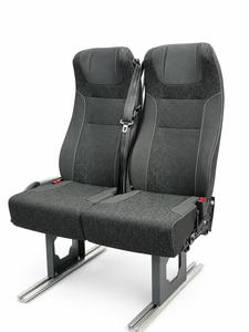 Asiento Doble Universal para Autobús con Respaldo Reclinable, Mesa Plegable para Comer y Cinturón de Seguridad - Product Image 1