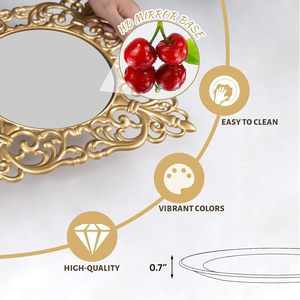 Assiettes de présentation personnalisées de luxe en argent et or, assiettes en plastique promotionnelles pour la décoration de table lors de fêtes et mariages - Product Image 4