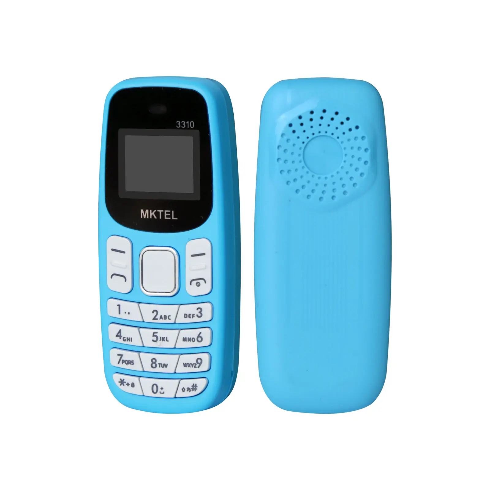 MKTEL 3310 Mini téléphone avec crochet d'oreille Double SIM Double veille Radio MP3/MP4/FM/Bluetooth/GPRS