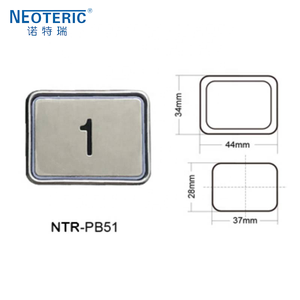 Bouton poussoir d'ascenseur économique, bouton poussoir d'appel Litf Cop Lop, bouton poussoir tactile carré - Product Image 2