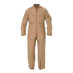 उच्च गुणवत्ता व्यक्तिगत सुरक्षा उपकरण काम कपड़े Nomex पायलट Coveralls 180gsm लौ प्रतिरोधी कपड़े