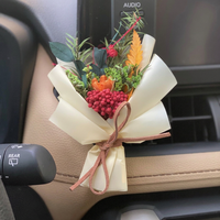 Mini bouquet de fleurs séchées naturelles pour diffuseur de parfum de voiture, clip de ventilation, parfum bio tendance et personnalisé
