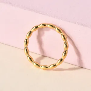 ZMZY кольцо из нержавеющей стали в форме риса минималистичное легкое роскошное элегантное модное кольцо для пары для женщин ювелирные изделия Свадебные трендовые