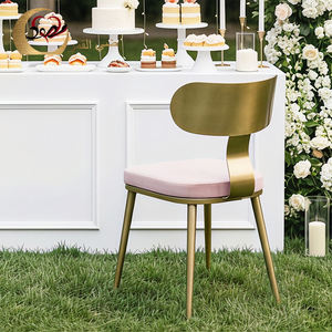 Modern Luxury Gold Stainless Steel Wedding <b>Chair</b> for Outdoor Events Parties Apartment & Living Room Use - Product Image 3