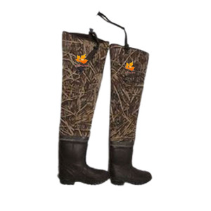 Pantalons de pêche à hauteur de cuisse avec bottes de pêche en PVC, camouflage, chaussettes intégrées, waders respirants pour la pêche - Product Image 2