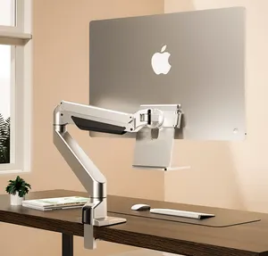 Masaüstü tam hareket yaylı kol desteği yükleme 2-10 kg alüminyum monitör iMac için