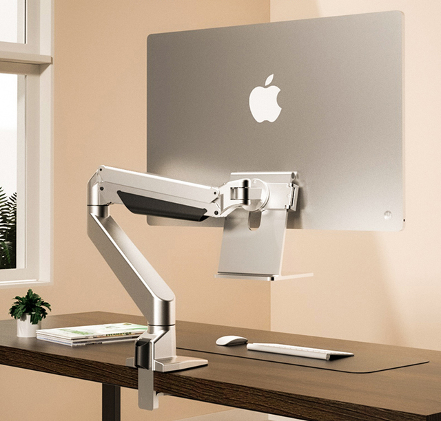 Desktop Full Motion Spring Arm Support Loading 2-10 Kgs Aluminum Monitor for IMac 24 Inch Silver in Stock Other Country