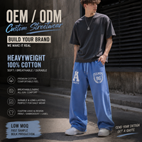 Pantalon de jogging ample et décontracté pour homme, 100 % coton épais, coupe large, imprimé graphique personnalisé, style streetwear, OEM ODM