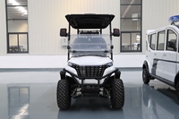 Véhicule de chasse haut de gamme 4 places avec batterie lithium longue portée, sièges de luxe, pneus tout-terrain, chariot de golf tout-terrain pour la chasse