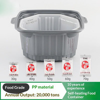Boîtes à lunch jetables en plastique auto-chauffantes et emballages pour packs chauffants pour hot pot en gros