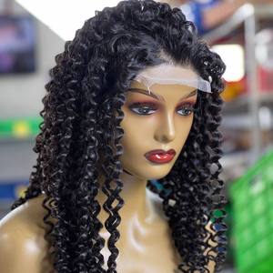 Meilleures ventes : Perruques de cheveux humains bruts vietnamiens à cuticules alignées, bouclées Euroasiatiques, avec closure et frontal en dentelle, 100% cheveux bruts non traités - Product Image 3