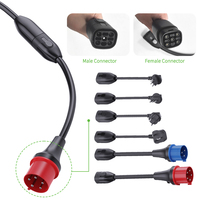 Nouveau connecteur de charge pour VE XUNDAO XD-EV 16A/32A triphasé Type 2 avec bouton de commande, pistolet de remplacement industriel portable IP6X