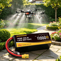 Batterie de drone semi-solide 350Wh/kg 11000mAh 6S 8S 12S 14S LiPo pour plateformes UAV d'inspection et de cartographie FPV