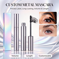 Mascara vegan 4D personnalisé en gros, imperméable, liquide, longue tenue, séchage rapide, haute performance, pour recourber et allonger les cils
