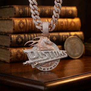 Colgante de Corona con Letra de Plata 925 y Moissanita, Estilo Hip Hop Iced Out, Joyería de Lujo para Fiestas y Eventos, Unisex - Product Image 4