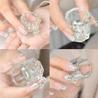 Meilleures ventes : Godets Dappen en verre transparent pour monomère à ongles et acrylique, personnalisables en couleur et en forme pour le nail art