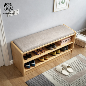 Proveedor chino, excelente precio, logotipo personalizado, gran stock, dropshipping, zapatero, nuevo diseño, muebles para sala de estar, taburete de madera para zapatos - Product Image 5