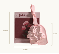 Produit phare : Diffuseur d'air suspendu en plâtre floral 3D, esthétique et parfumé, pour voiture, armoire et décoration intérieure - Best-seller