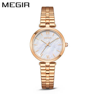 Nouvelle montre élégante et simple en acier inoxydable avec cadran en nacre, montre polyvalente pour femmes. - Product Image 3