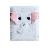 Carnet en peluche de bonne qualité, carnet de souvenirs d'attractions touristiques, carnet A5, éléphant aux grands yeux