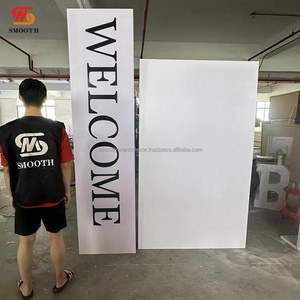 SMOOTH Outdoor Welcome Entrance <b>Backdrop</b> White PVC <b>Stand</b> <b>Backdrop</b> Arch Wedding <b>Backdrop</b> Panel - Product Image 6