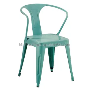 DLC-M003 Small wrought iron children's chair Industrial style small chair with armrests back dining chair