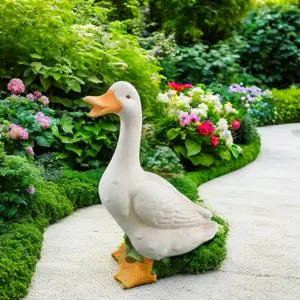 סגנון ימי לבן אווז וברווז קישוט גן קישוט פסל שרף לשיפור הגינה