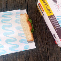 Sacs en papier kraft imprimés flexo personnalisés à prix avantageux, recyclables et résistants à la graisse pour sandwichs, pizzas et aliments pour animaux de compagnie