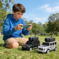 WGNRC 6406 Camion RC miniature tout-terrain à l'échelle 1/64, voiture RC de drift contrôlée par application, transmission Wifi FPV, caméra HD, mini voiture RC de drift de bureau