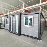 Maison conteneur extensible à double aile de 20 et 40 pieds, conforme aux normes australiennes, 1 à 5 chambres, style moderne, pour centre commercial, mini-maison, jardin et cuisine