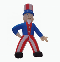 Grand ballon gonflable personnalisé de l'Uncle Sam pour la fête des Mères et le Memorial Day américain