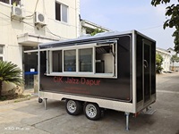 Chariot de bar mobile, chariot à café, chariot à hot-dogs, remorque à pizza entièrement équipée, camion à glaces, boulangerie, tacos, shawarma, churros, camion de restauration