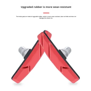 Plaquettes de frein de vélo en caoutchouc antidérapantes, insonorisées, durables, sans <span class=keywords><strong>amiante</strong></span>, avec entretoise à écrou hexagonal, kit d'accessoires pour freins V-Brake pour VTT et vélo de route - Product Image 3
