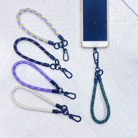 Portable Polyester Anti Perdu 8mm Dragonne Porte-clés Lanière Courte Couverture de Téléphone Dragonne Corde Chaîne