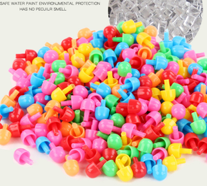 Rompecabezas de Madera con Clavijas, <span class=keywords><strong>Juego</strong></span> de Mosaico con 250 Piezas de Clavijas de Colores en Forma de Hongo, Rompecabezas 3D de Píxeles de Colores, <span class=keywords><strong>Juego</strong></span> de Mesa Educativo para Niños - Product Image 5