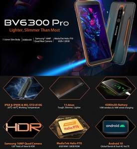Blackview <strong>BV6300</strong> <strong>Pro</strong> Waterproof Rugged Mobile Phone 6GB+128GB 4380mAh Battery 5.7" Android 10.0 P70 Octa Core OTG NFC - Product Image 2