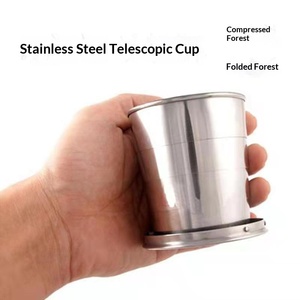 Food Grade Stainless Steel Collapsible <b>Cup</b> Portable Telescopic Water <b>Cup</b> for Outdoor Travel <b>Camping</b> - Product Image 4