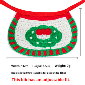 Ensemble de Noël en gros pour chien : Bavoir, écharpe et chapeau en polyester écologique, bandana doux à motif de dessin animé pour chiot - Product Image 5