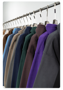 Sweat à capuche surdimensionné brodé pour homme, 500 g/m², 100 % coton molletonné, sweat à capuche unisexe, fabrication sur mesure, broderie noire - Product Image 4