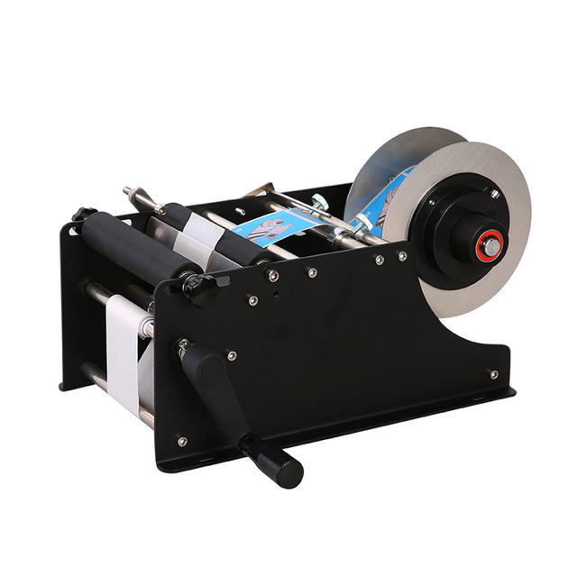 Manual Portable Small Simple Adhesive Round Bottle Labeling Machine for Food & Beverage Industry